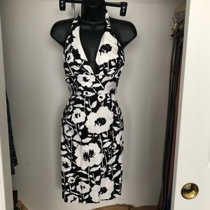 🎈Donna Ricco Black and White Flower Dress
